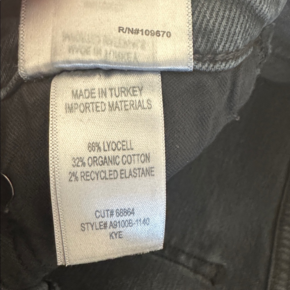 AGOLDE Black Wash straight Leg Jeans High Rise Size 27 - Picture 7 of 7